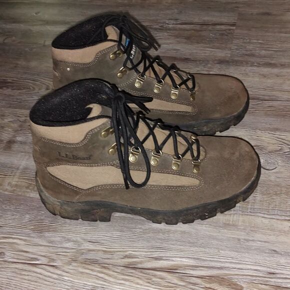 L.L. Bean men's brown hiking boots   Sz 9 - Picture 5 of 8
